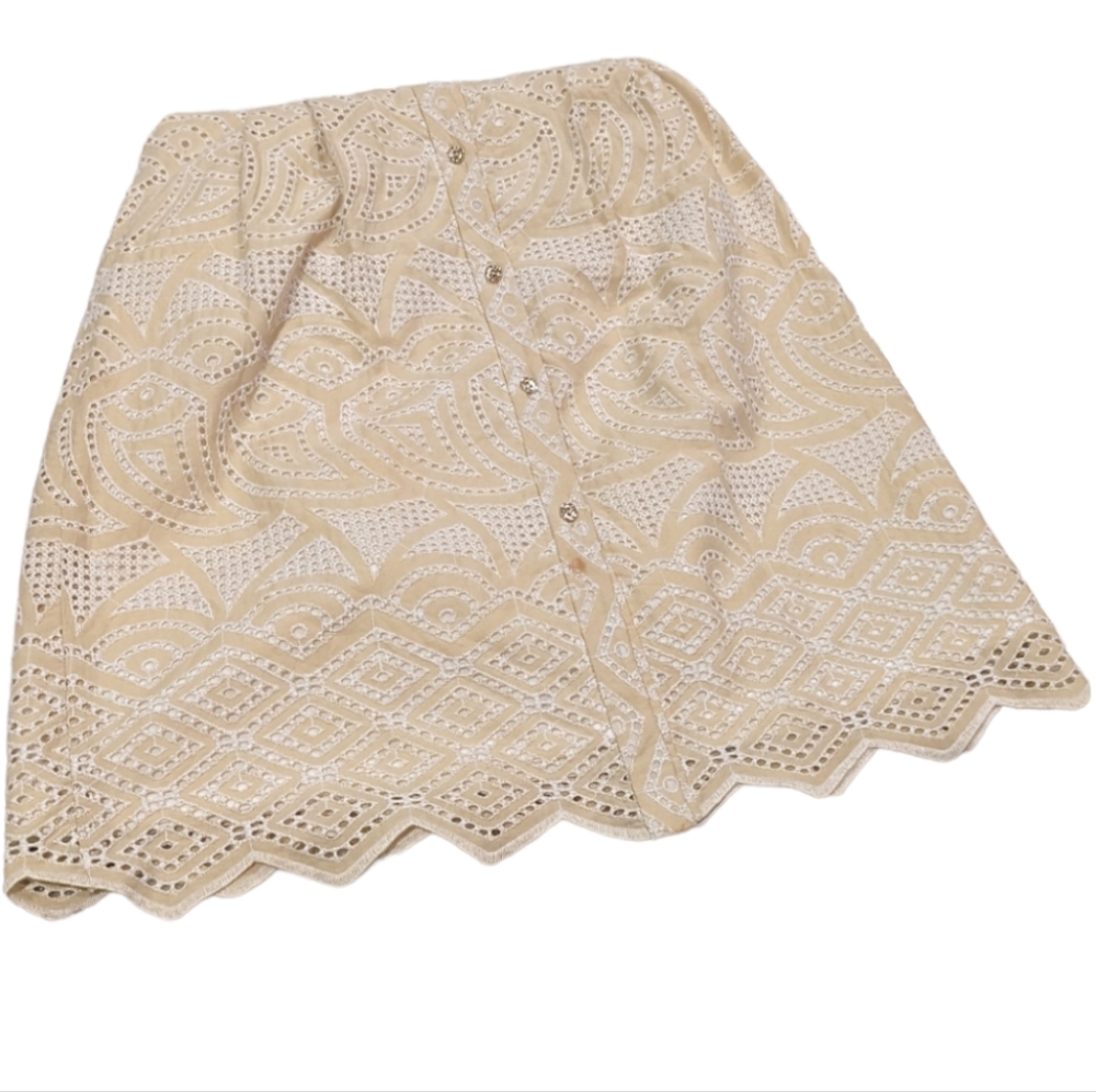 Antonio Melani Eyelet Lace Button Down Dress Size 0 - Picture 6 of 13